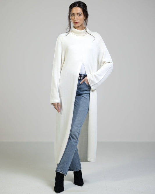 Eva Heavyweight Throw On | Ivory | Cashmere Blend