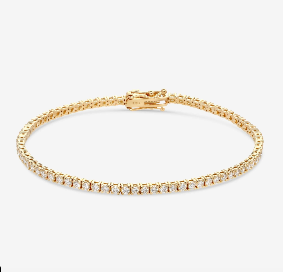 Ina Mar 18K Yellow Gold Diamond 2.10ct.twd. Tennis Bracelet 7"