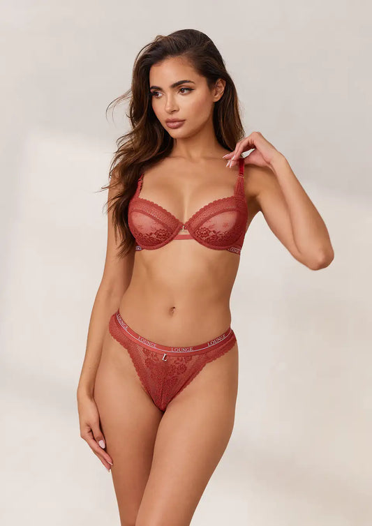 Liberty Balcony Bra - Burnt Red