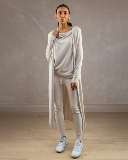Longline Cardigan | Light Beige