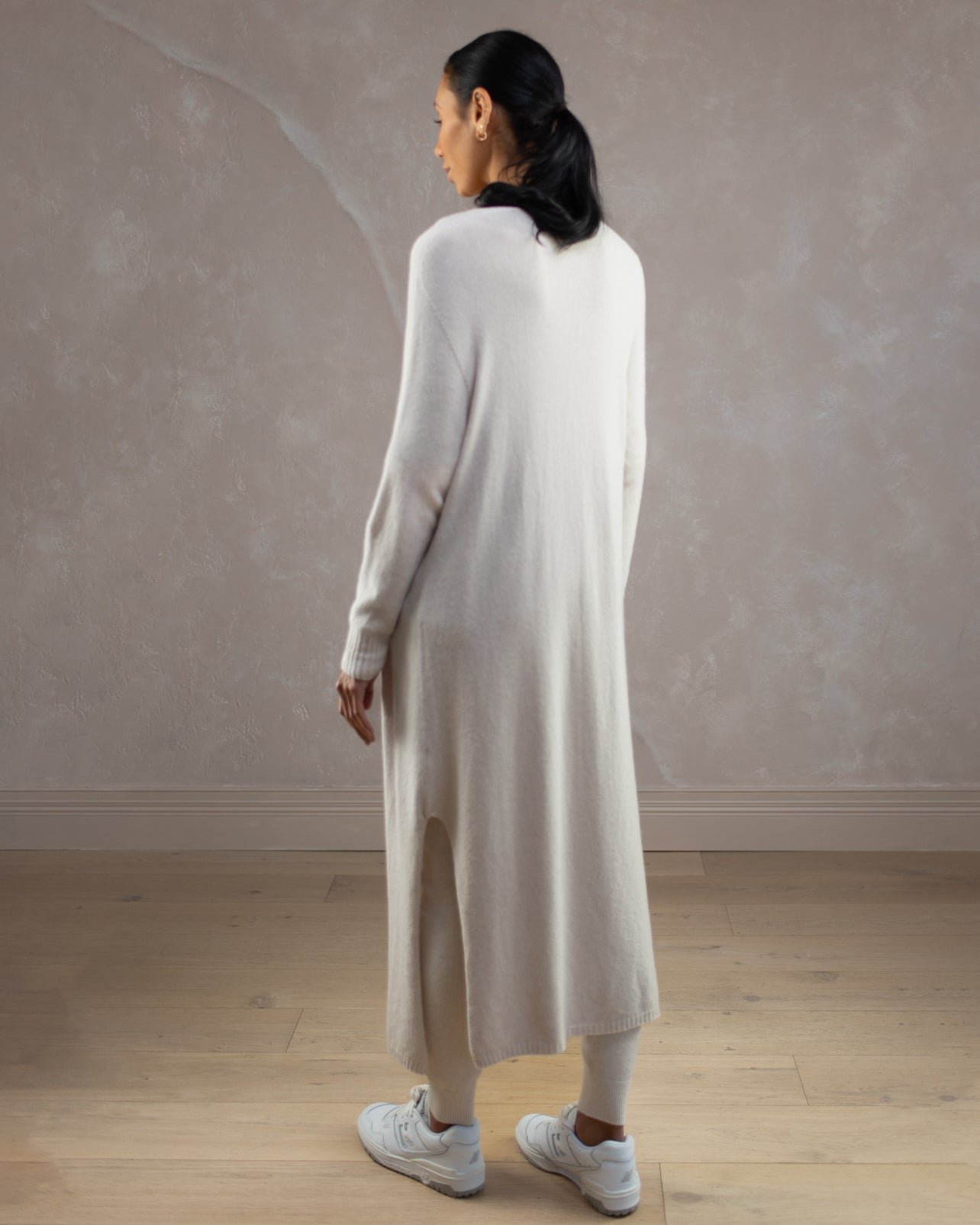 Longline Cardigan | Light Beige