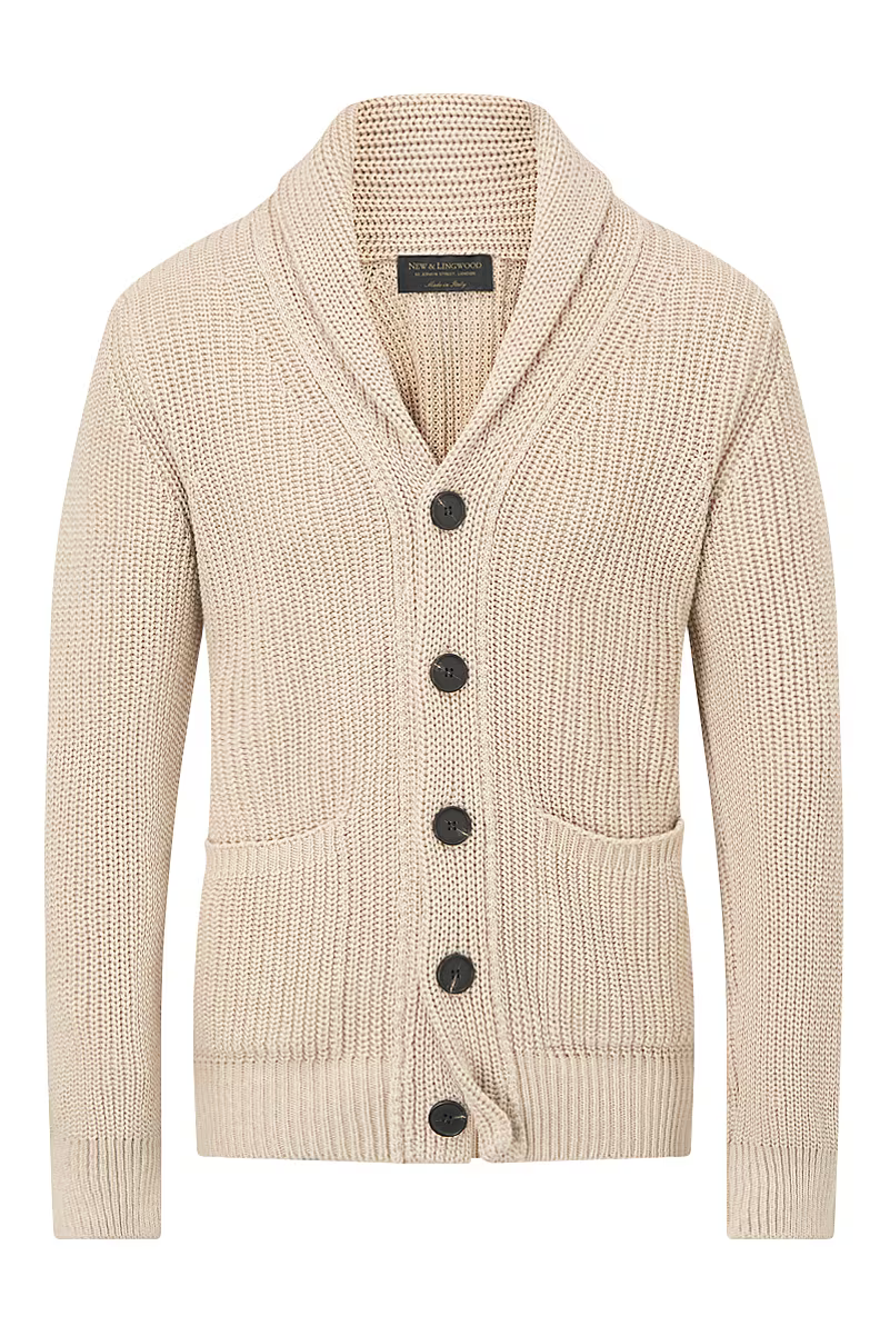 Cotton Shawl Collar Cardigan