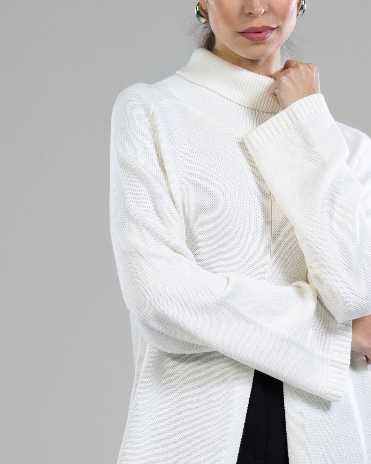 Eva  Heavyweight Throw On | Ivory | Cashmere Blend