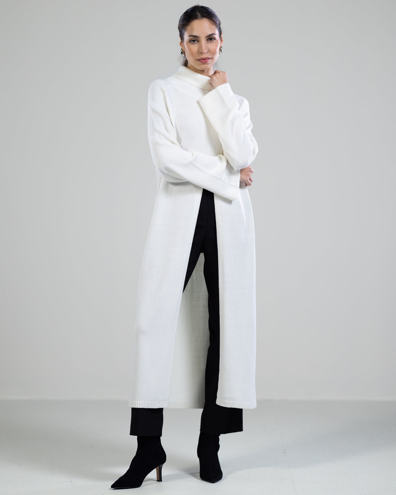 Eva  Heavyweight Throw On | Ivory | Cashmere Blend
