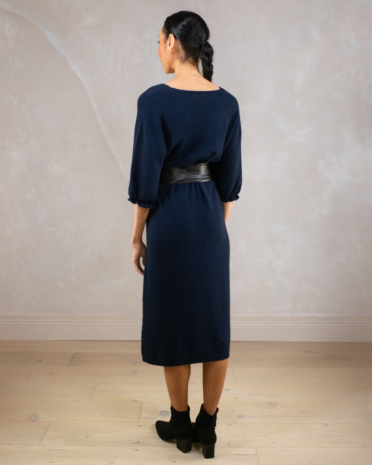 V Neck Dress | Navy