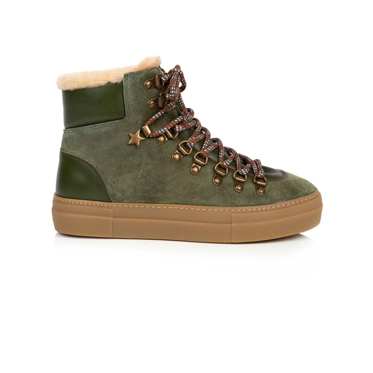 CAMINO SUEDE AND SHEARLING BOOTS
