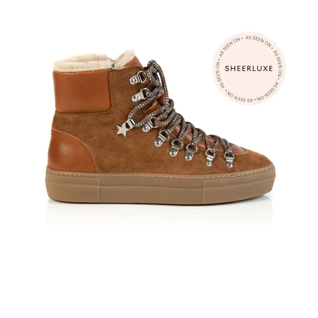 CAMINO SUEDE AND SHEARLING BOOTS