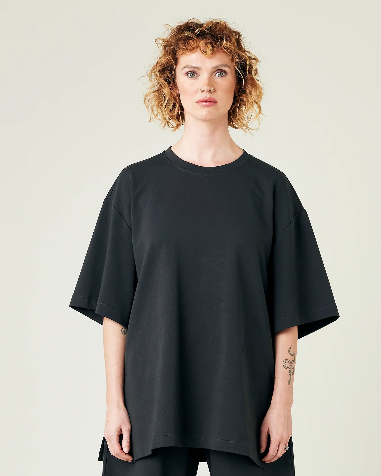 JUDE COTTON JERSEY SHORT DROP SLEEVE TOP