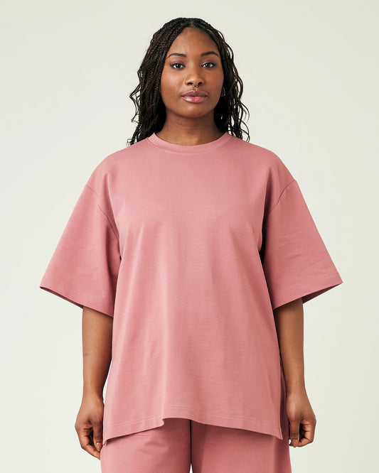 JUDE COTTON JERSEY SHORT DROP SLEEVE TOP