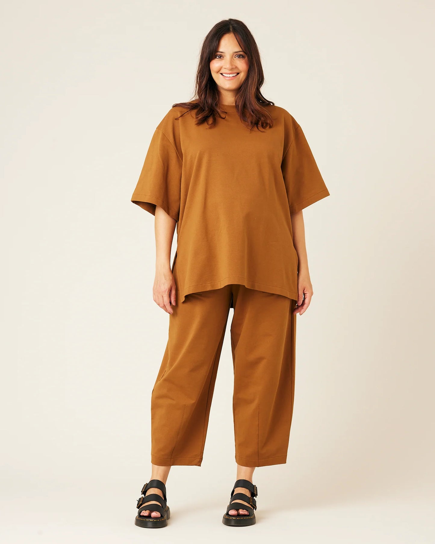 JUDE COTTON JERSEY SHORT DROP SLEEVE TOP