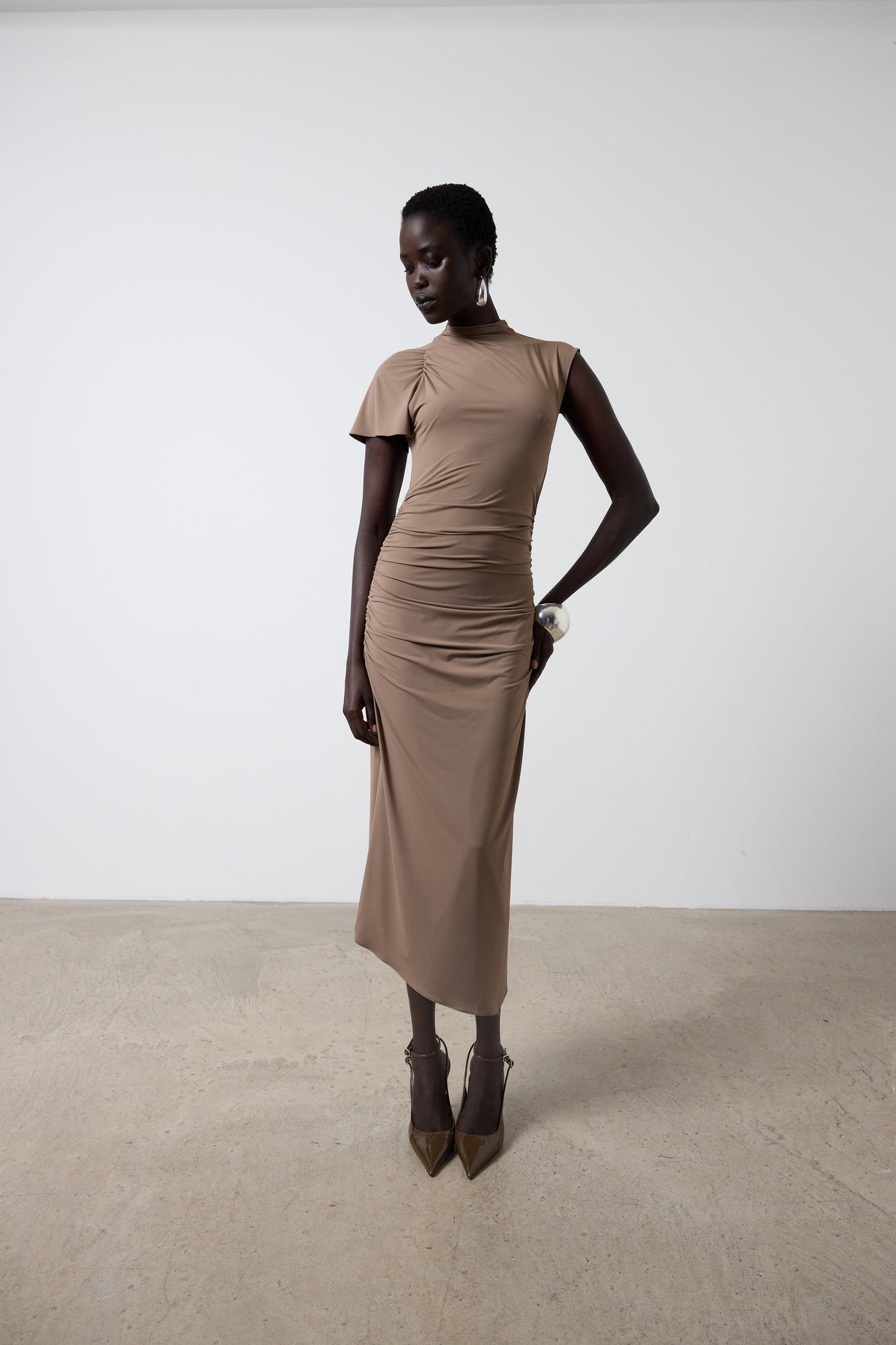 GALLARDO MIDI DRESS SPANDEX JERSEY