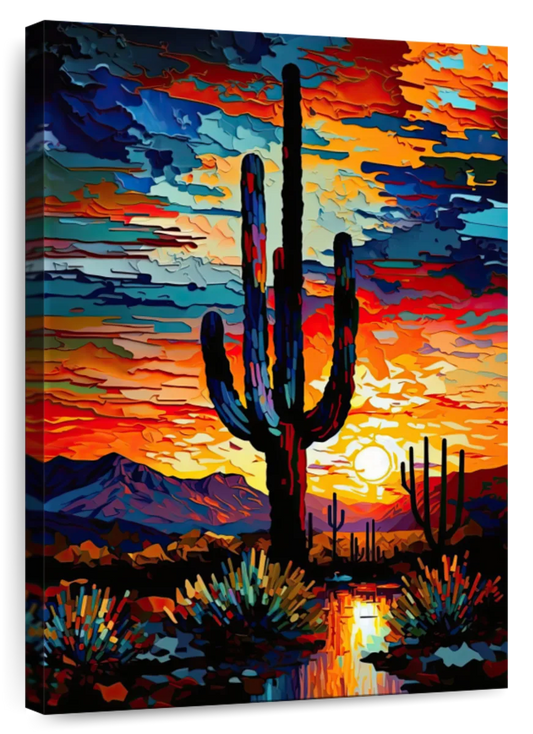 Elephant Stock - Saguaro Sunset Arizona Wall Art