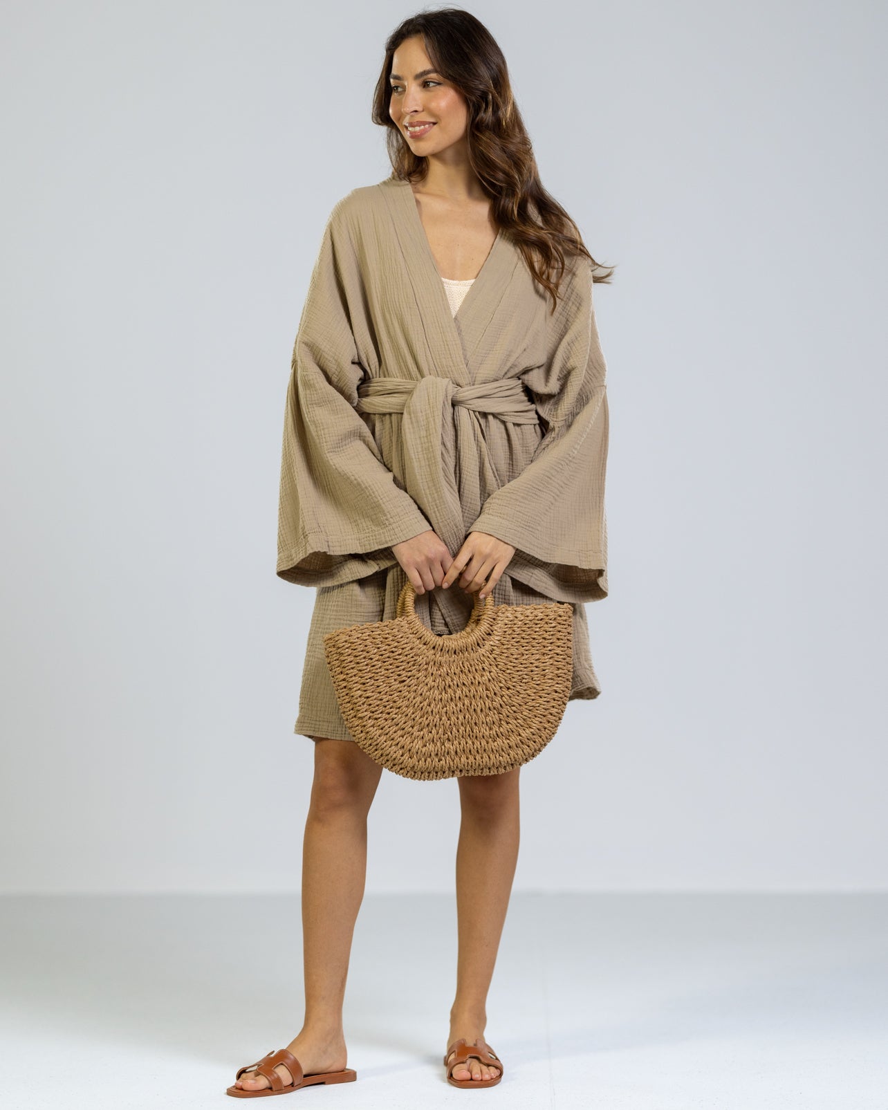 NEW | Kim Cover Up | Taupe | 100% Cotton