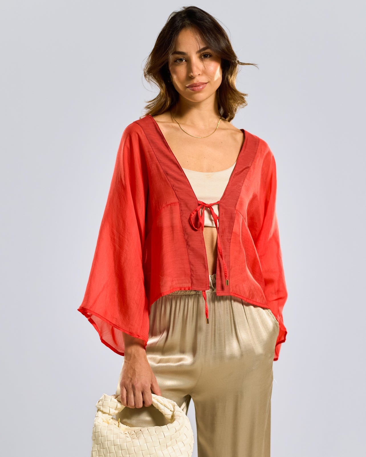 NEW | Kayleigh Sheer Cardigan | Red