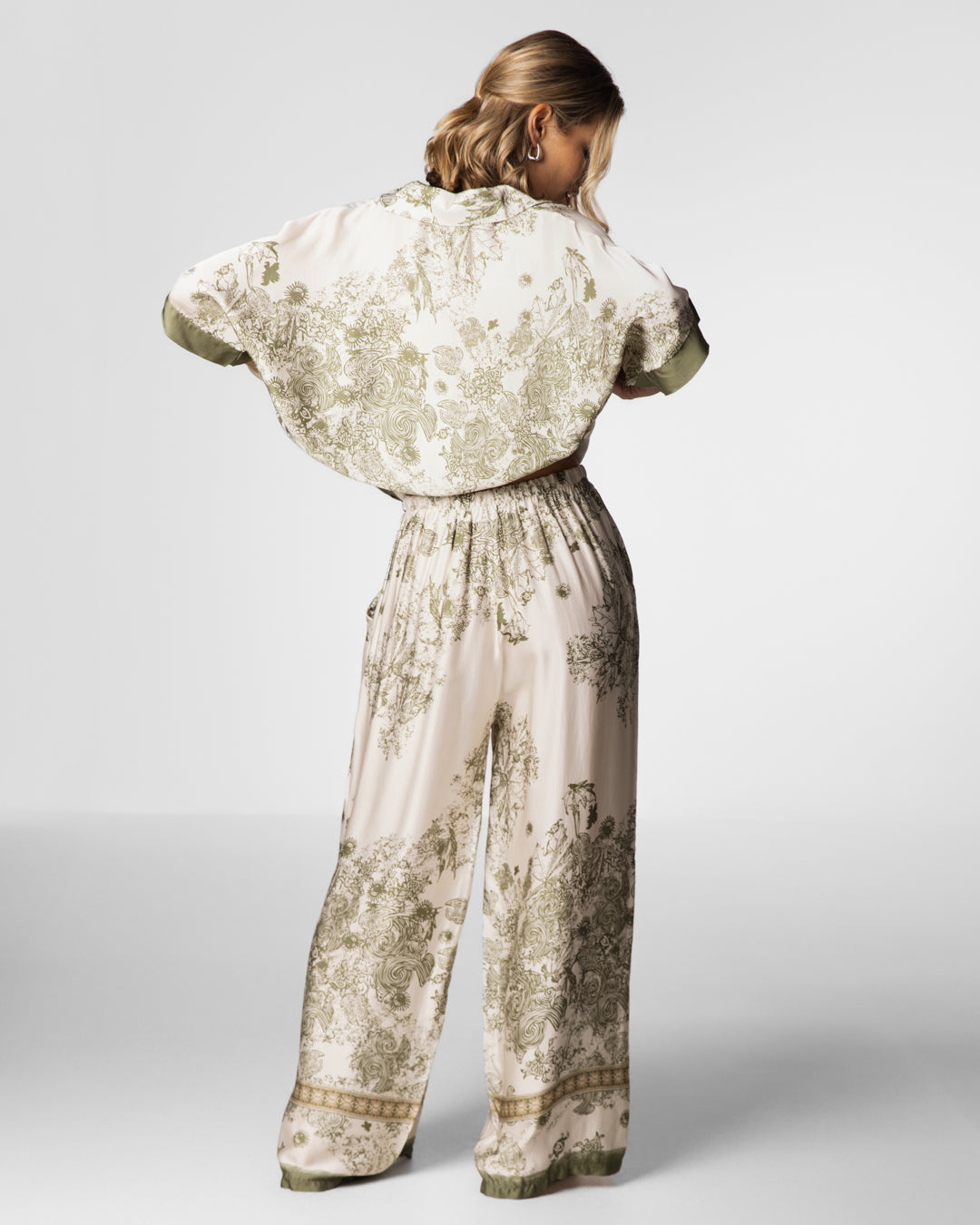 Ottilie Silk Top | Khaki