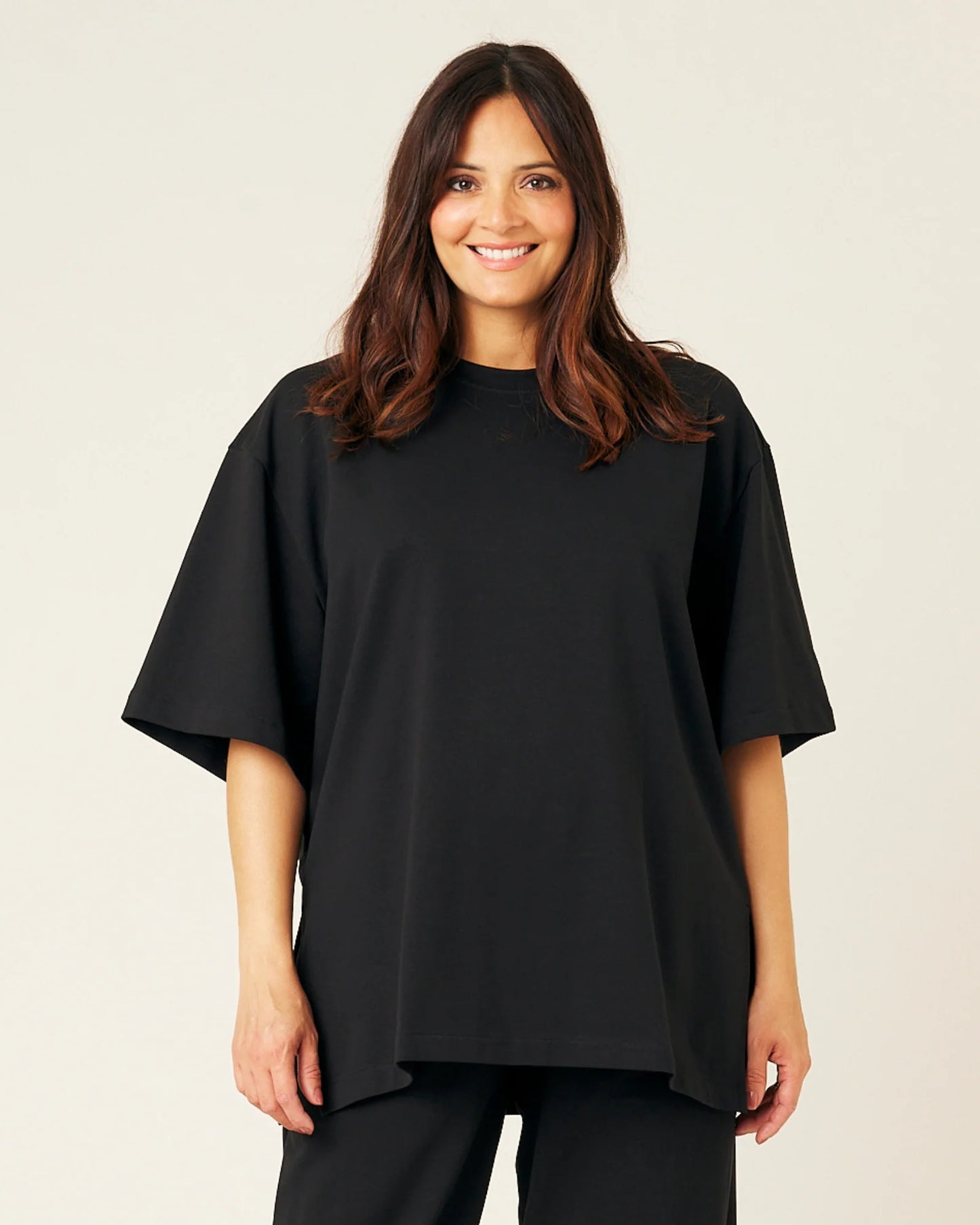 JUDE COTTON JERSEY SHORT DROP SLEEVE TOP