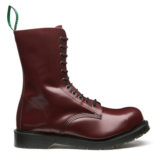 Cherry Red Hi-Shine 11 Eye Steel Toe Derby Boot