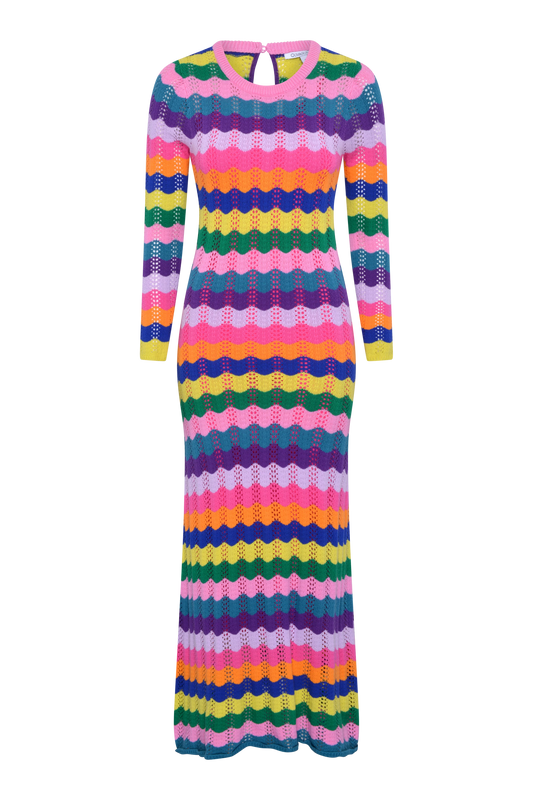 Mirabel Pointelle Knit Maxi Dress
