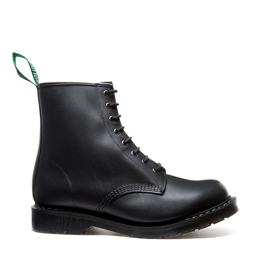 Black Greasy 8 Eye Derby Boot