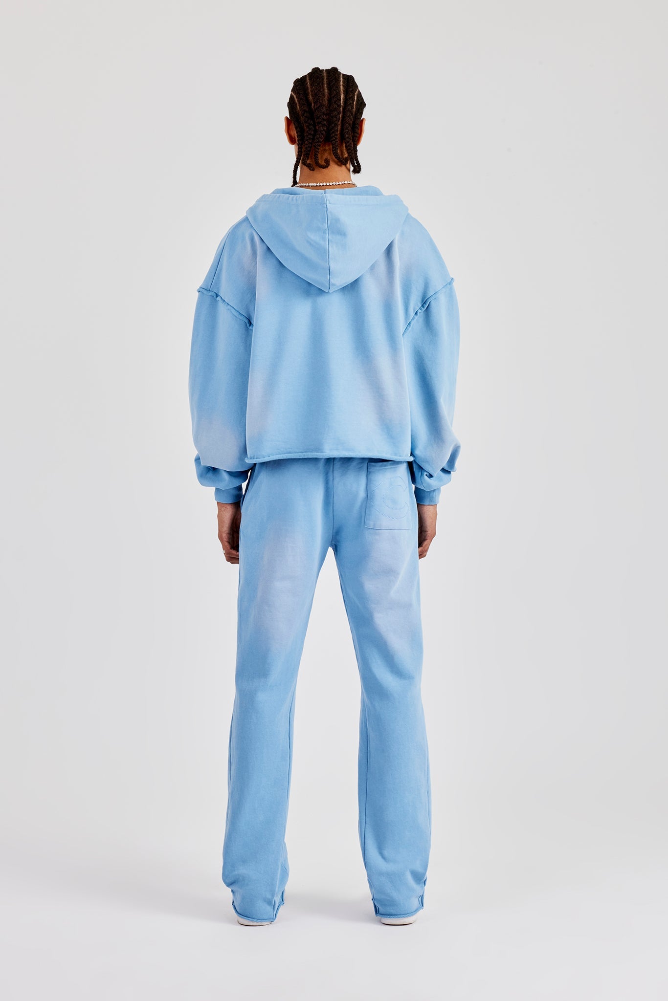 Nardo Washed Applique Zip Through Tracksuit - Blue