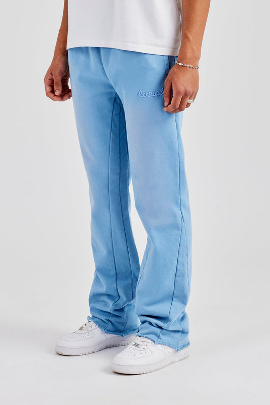Milroy Washed Fit Flare Panelled Jogger - Blue