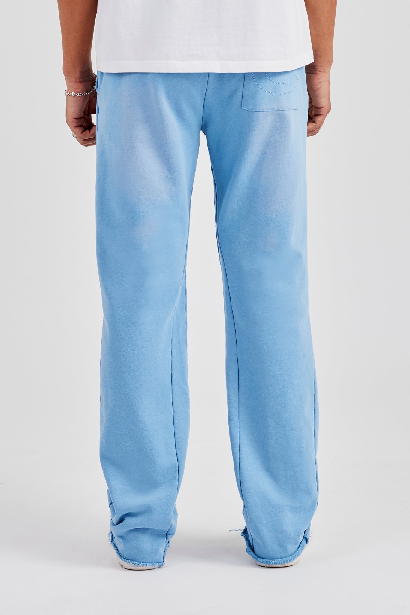 Milroy Washed Fit Flare Panelled Jogger - Blue