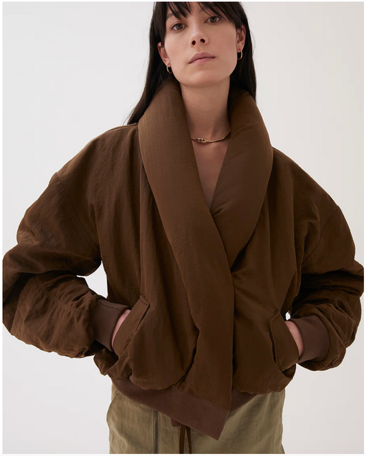 Duvet Jacket Nylon Brown