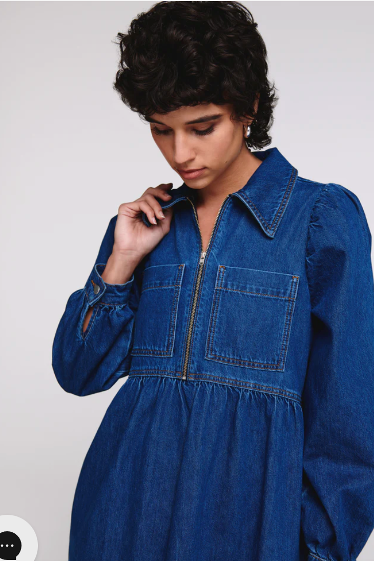 GABRIELLA DENIM MIDI DRESS