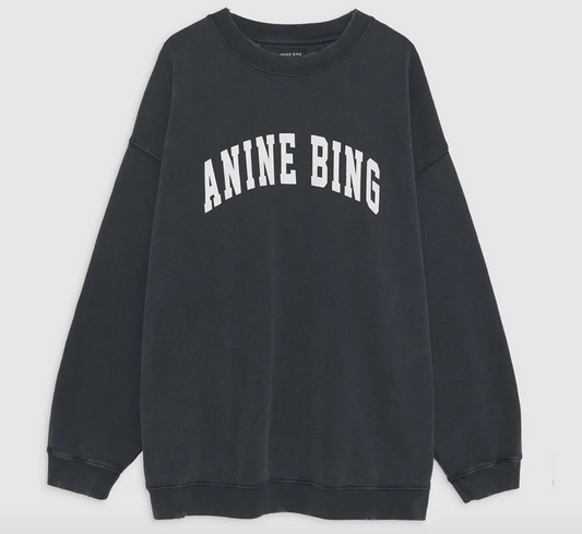Anine Bing - TYLER SWEATSHIRT - WASHED BLACK
