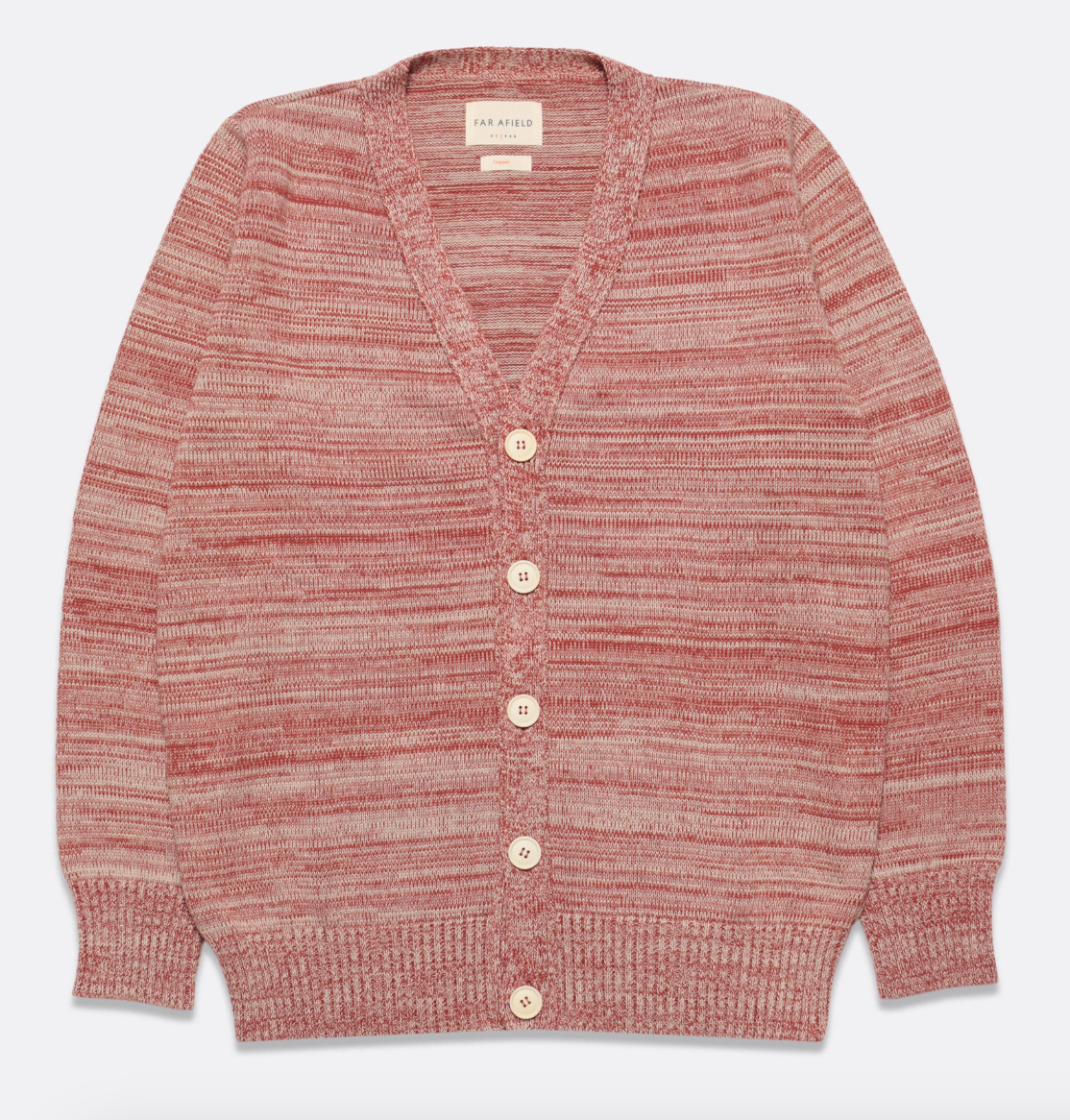 Buckley Cardigan - Red / Sand Twisted Yarn