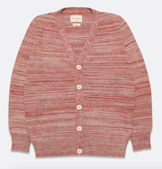 Buckley Cardigan - Red / Sand Twisted Yarn