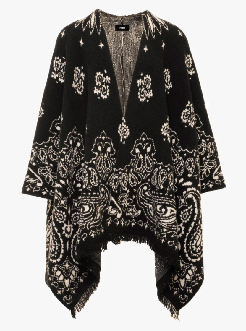 Other UK - WESTERN PONCHO | BLACK PAISLEY