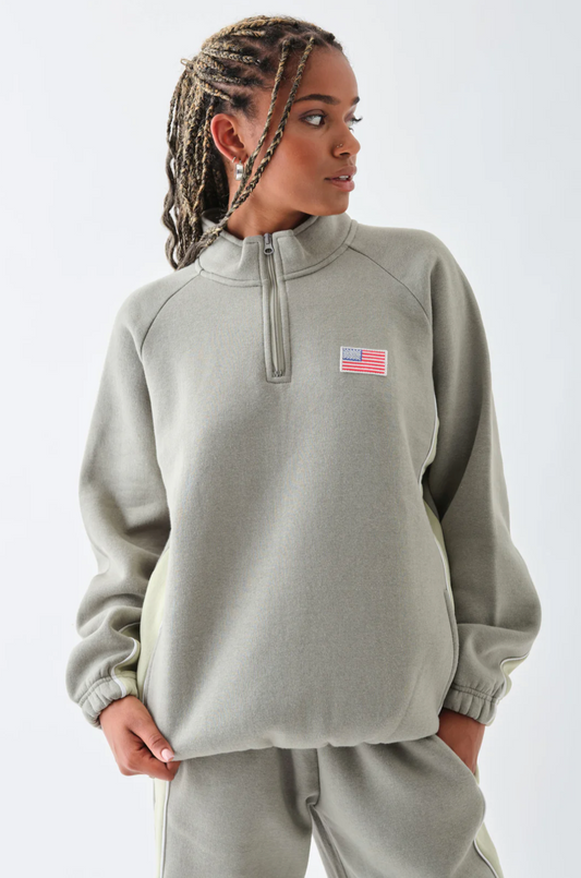 Daisy Street Half Zip Sweater