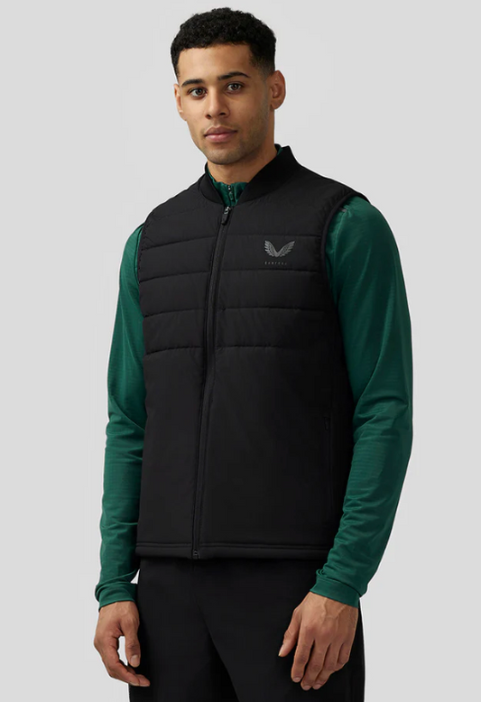 Castore - Men’s Apex Breathable Woven Hybrid Quilted Gilet - Black