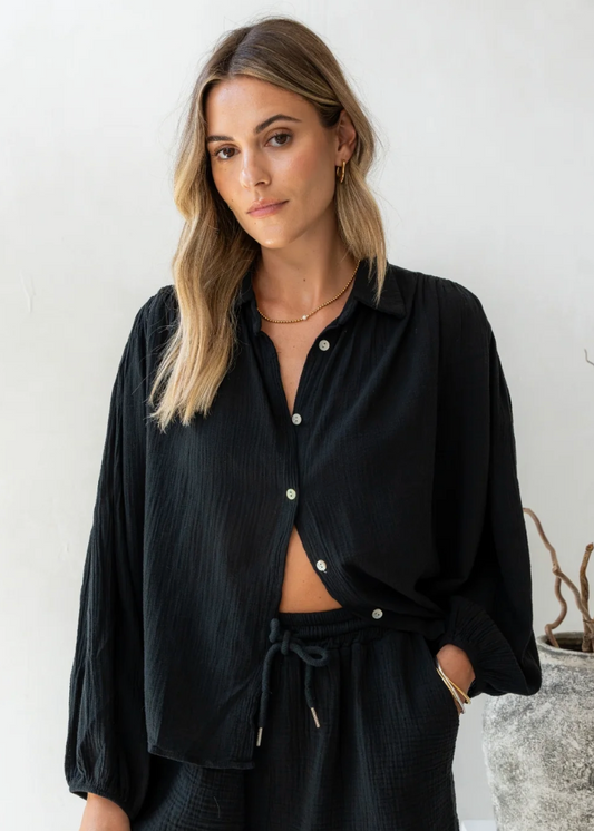 Charli - AIDA SHIRT - BLACK