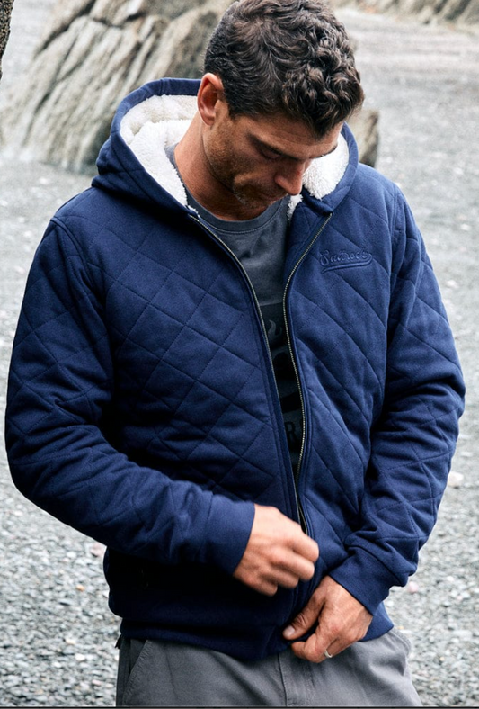 Tarka - Mens Quilted Borg Lined Hoodie