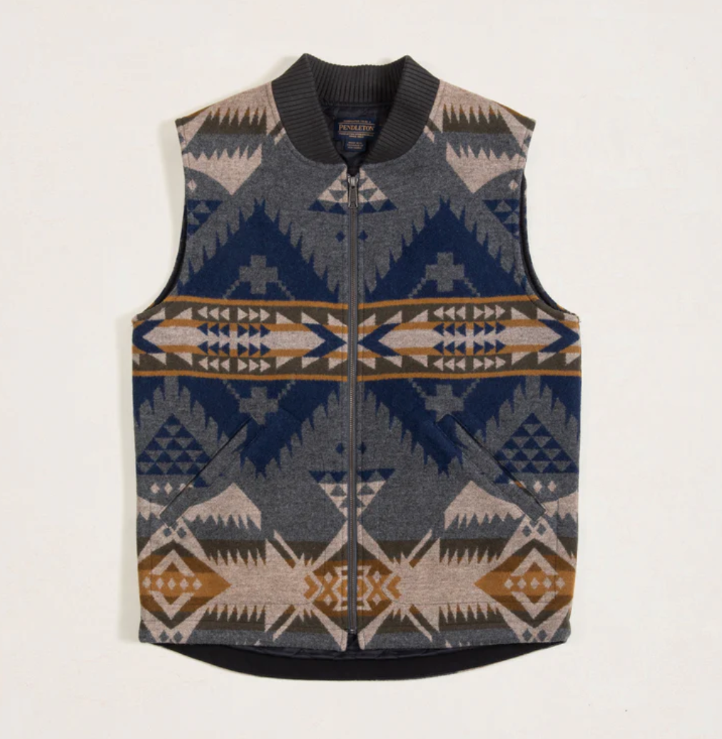 Colton Quilted Zip Vest - Nehalem Grey
