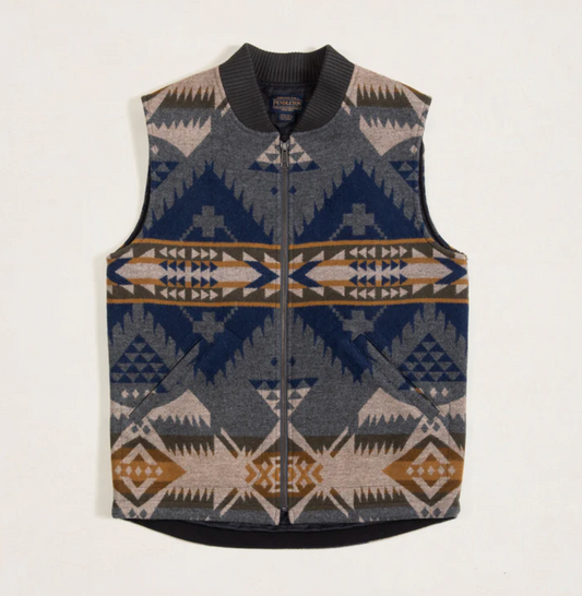 Colton Quilted Zip Vest - Nehalem Grey