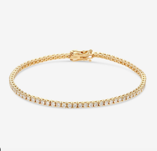 Ina Mar 18K Yellow Gold Diamond 2.10ct.twd. Tennis Bracelet 7"