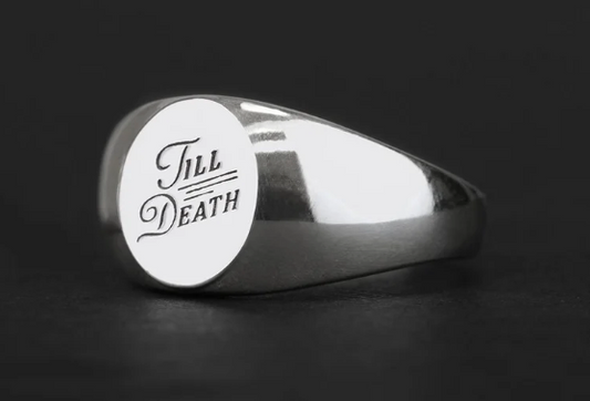 TILL DEATH. Promise Signet Ring