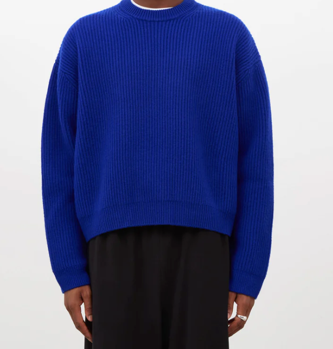 Merino Knit Sweater - Royal Blue