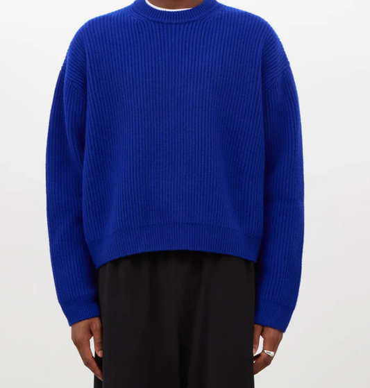 Merino Knit Sweater - Royal Blue