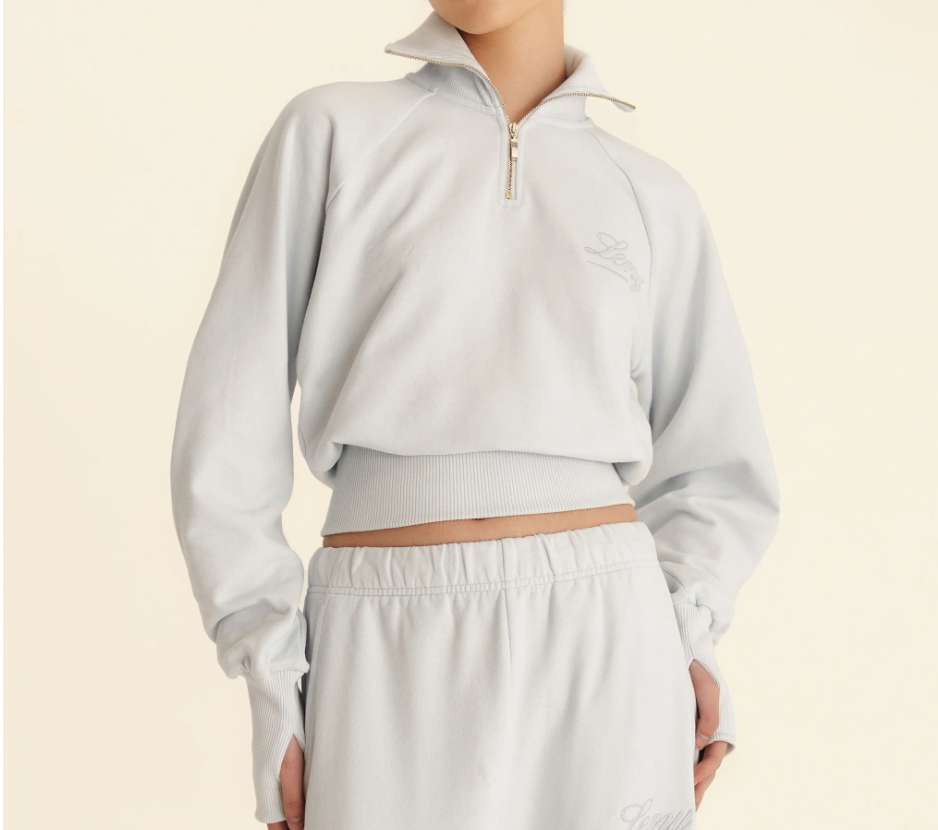90’s Cropped Quarter-Zip Seasonal - Dewdrop