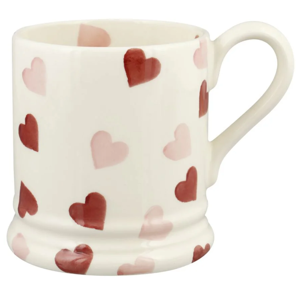 Pink Hearts 1/2 Pint Mug