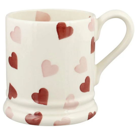 Pink Hearts 1/2 Pint Mug