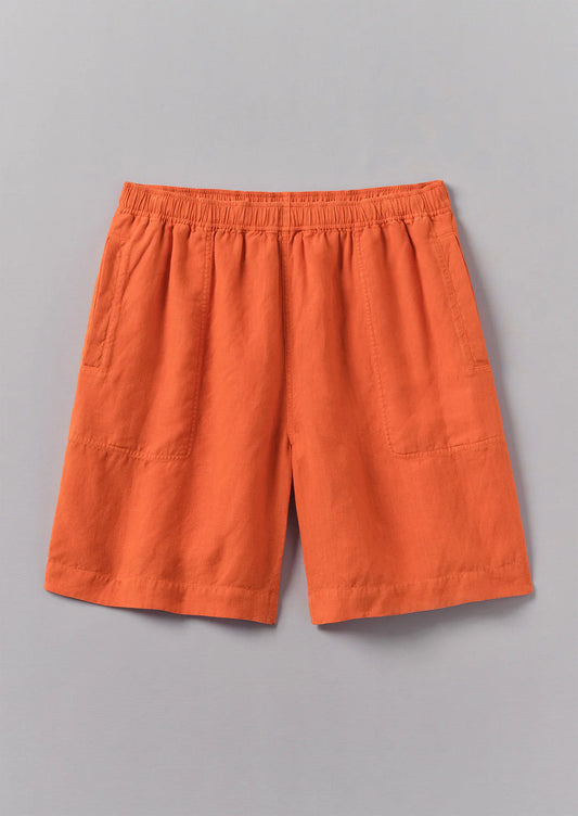 Garment Dyed Linen Drawstring Shorts