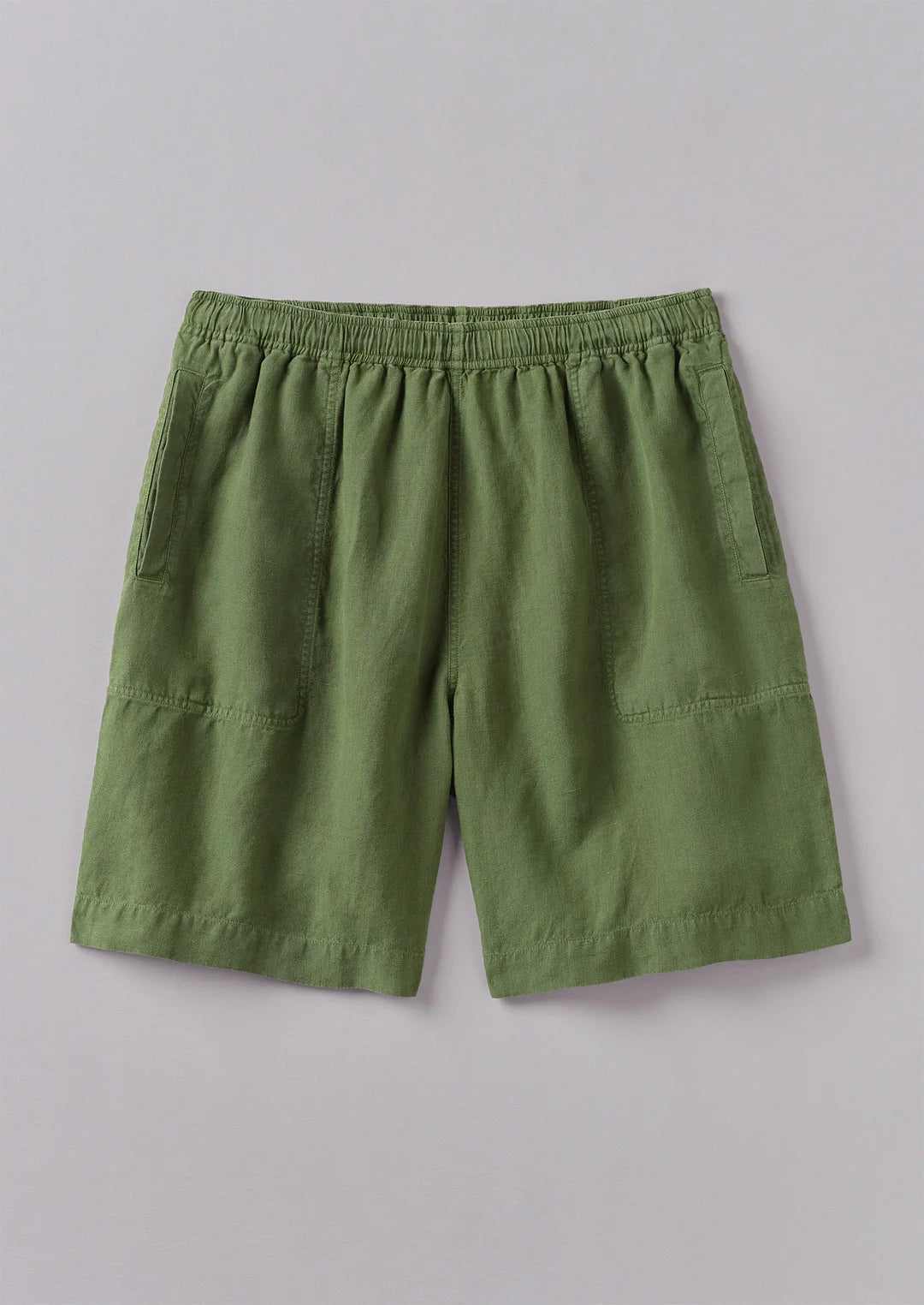 Garment Dyed Linen Drawstring Shorts