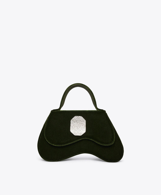 Divine Velvet Bag with Crystal Ornament