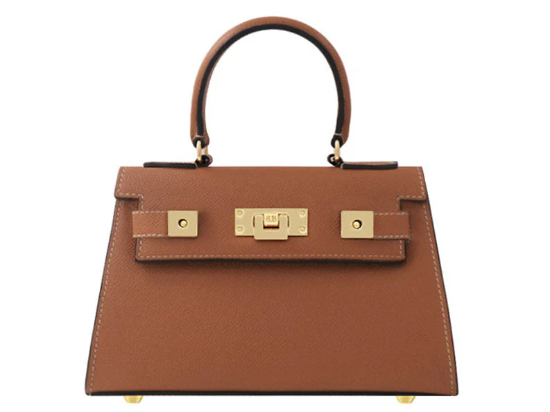 Maya Mignon Dolomite Pebble Print Calf Leather Handbag