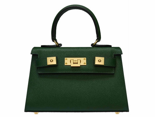 Maya Mignon Dolomite Pebble Print Calf Leather Handbag